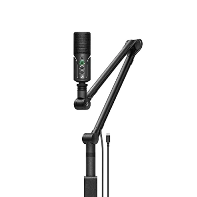 Afbeelding van Sennheiser Profile Streaming Set met micro USB, Boom Arm en tas, plug and play design, perfect voor podcasts of streaming, niercondensatorcapsule, 3 m USB C kabel, zwart (700100)
