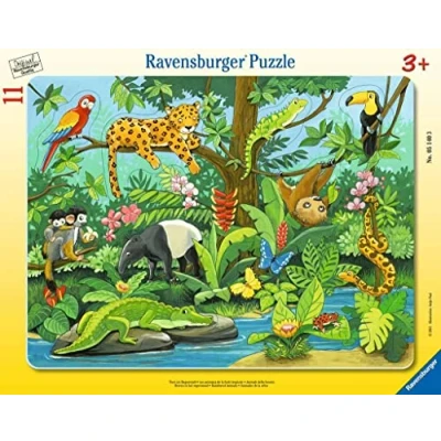 Afbeelding van Ravensburger Tiere im Regenwald 11 Teile Rahmenpuzzle