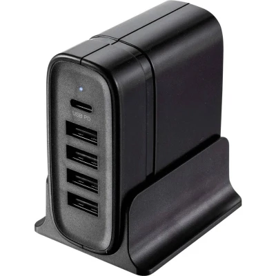 Afbeelding van VOLTCRAFT UC 5ACX001 USB oplader 41.5 W Thuis Uitgangsstroom (max.) 4400 mA Aantal uitgangen: 5 x USB, C bus Power Delivery (USB PD)
