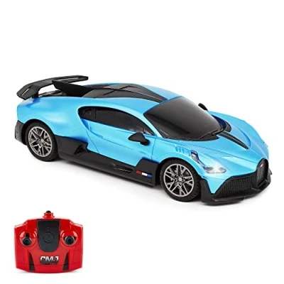 Afbeelding van CMJ RC Cars Bugatti Divo Blue 1:24 auto radio officieel gelicentieerd 1/24 2,4 GHz schaal