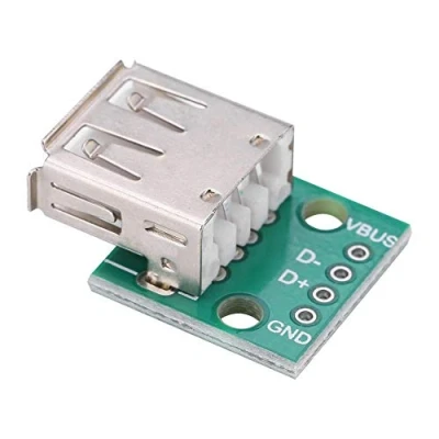 Afbeelding van USB Koppeling Vrouwelijk, 10 Stks Type A Vrouwelijke Eindkap 2.54mm Adapter DIP Connector