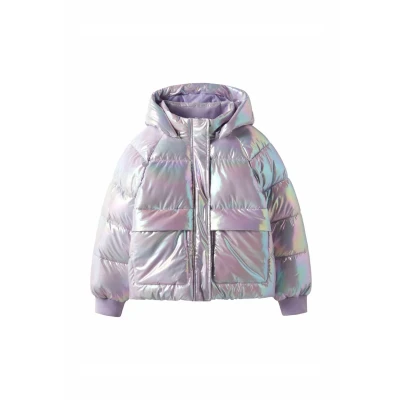 Afbeelding van Name it winter winterjas meisjes paars puffer, foil NkfMalan