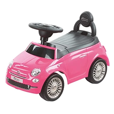 Afbeelding van TURBO CHALLENGE Fiat 500 Loopwagen 119106 Vrijwielen Roze Max 25 kg Kunststof Batterijen niet inbegrepen Vanaf 12 maanden