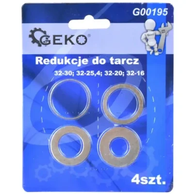 Afbeelding van Reduceerring set 4 delig Verloopring voor Cirkelzaagblad Reductie ring GEKO