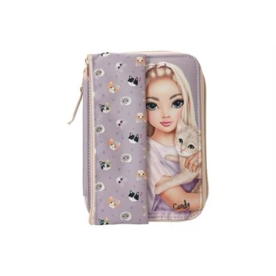 Image de TOPModel Basic Duo Cat Trousse à crayons polyester lilas KITTY et DOGGY