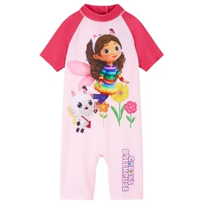 Afbeelding van Gabby Dollhouse Badpak voor meisjes, 1 stuk, lang, strand, zwembad, Roze