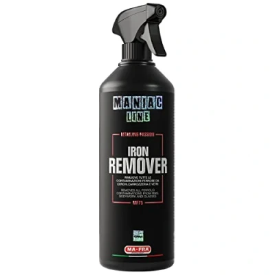 Afbeelding van Mafra Maniac Car Detailing Line, Iron Remover Verwijdert alle ijzerverontreinigingen voor velgen, carrosserie, ramen, 1000 ml