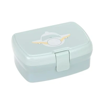 Image de LÄSSIG Boîte à déjeuner pour enfant avec compartiments amovibles, sans BPA, motif d&#039;avion