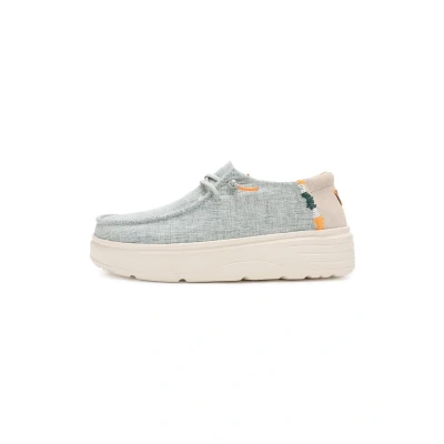 Afbeelding van Walk in Pitas Sportieve veterschoenen, Dames, Maat: 40, Light green Leer en textiel