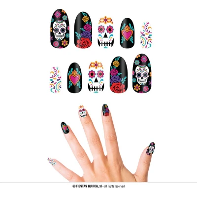 Afbeelding van Fiestas Guirca Catrina nagels met lijm (10 stuks)