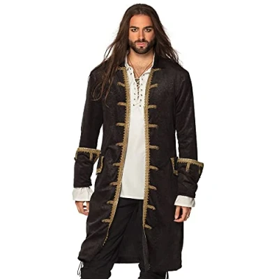 Afbeelding van Boland Piratenjas Polyester Heren Zwart/goud maat XL (54)