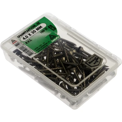 Afbeelding van Deltafix Spaanplaatschroef RVS Kruiskop 4.0x30mm 100 Stuks