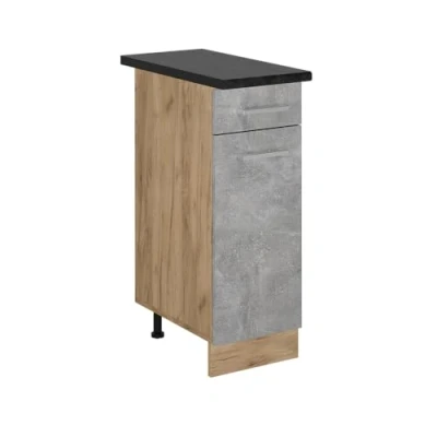 Afbeelding van Vicco Keukenonderkast R Line, Beton/Krachtige eik goud, 30 cm , WB Antraciet
