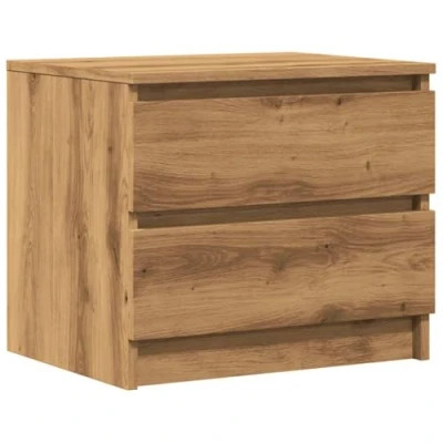 Afbeelding van vidaXL Nachtkastje 50x40x43.5 cm bewerkt hout artisanaal eikenkleurig