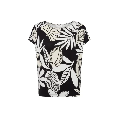 Afbeelding van s.Oliver Dames t shirt Maat XS Vrouwen 99A0 GREY/BLACK