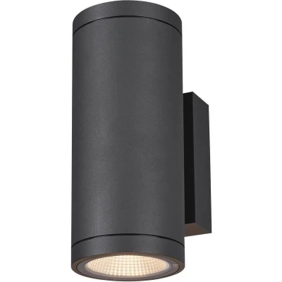 Afbeelding van SLV ENOLA ROUND M UP/DOWN 1003425 LED buitenlamp (wand) vast ingebouwd 19 W Antraciet