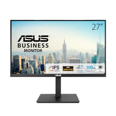 Afbeelding van Asus Business VA27ACFSN LCD monitor Energielabel F (A G) 68.6 cm (27 inch) 2560 x 1440 Pixel 16:9 5 ms DisplayPort IPS