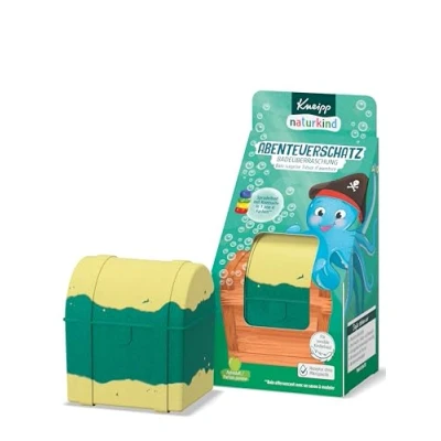 Afbeelding van Kneipp naturkind Avontuurlijke schat verrassing Sprankelende badbal voor kinderen met verrassingsbadplezier schatkist kneedzeep om te spelen en schoon maken 1 stuk