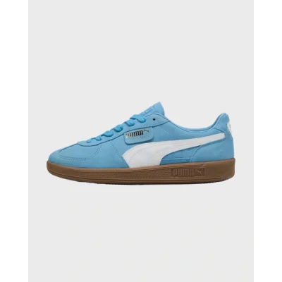 Afbeelding van Puma Palermo Unisex Sneakers laag, Maat: 37, Team light blue/white Veloursleer