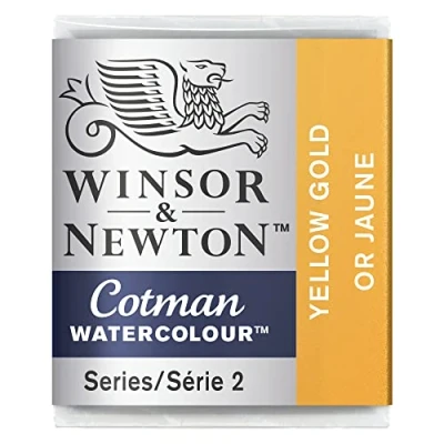 Afbeelding van Winsor &amp; Newton Cotman Aquarel 1/2 088 geel goud, halve emmer