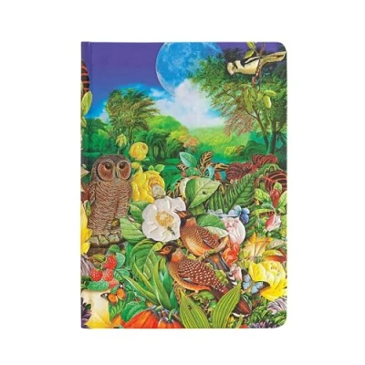 Afbeelding van Notitieboek Paperblanks Moon Garden Midi Blanco