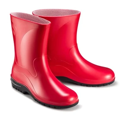Afbeelding van ESTRO rubberen laarzen voor dames regenlaarzen regenschoenen K007, Rood