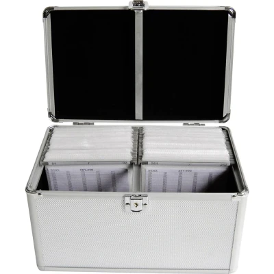 Afbeelding van MediaRange CD koffer 200 CDs/DVDs/Blu rays Aluminium Zilver 1 stuk(s) (b x h d) 301 180 190 mm BOX75