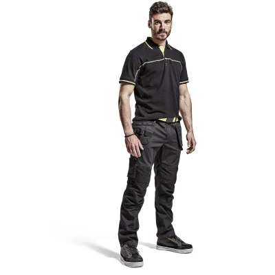 Afbeelding van Blaklader Service Werkbroek stretch 1496 1330 Mannen Zwart/Geel 60