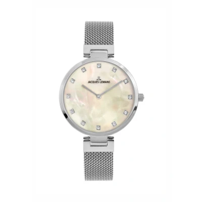 Afbeelding van Jacques Lemans Milano Horloge, Dames, Maat: One Size, Weiß