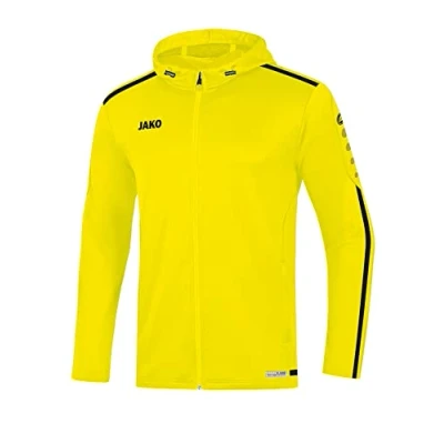 Afbeelding van JAKO Striker 2.0 6819 Herenjas met capuchon, wit/marineblauw, maat XXL, Fluorescerend Geel/Zwart