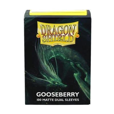 Afbeelding van Dragon Shield Pochettes pour cartes double taille standard mates 100 CT TCG de qualité supérieure lisses et résistantes compatibles avec Pokemon, viande sang, une pièce Magic