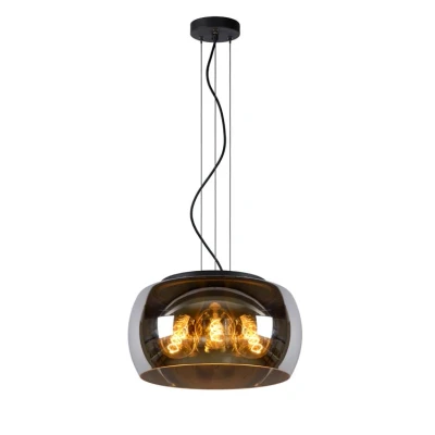 Afbeelding van Lucide Olivia hanglamp fum glas 40 cm