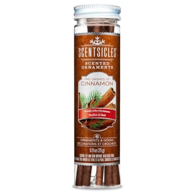 Afbeelding van Scentsicles Brand Two Dashes of Kaneel Geurornamenten met haken, potpourri, 6 stokjes in 1 fles