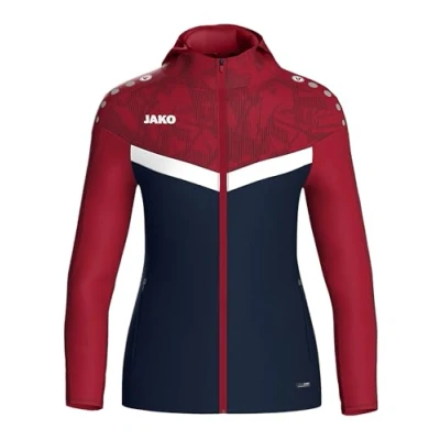 Afbeelding van Jako Iconic Jas Met Kap Dames Marine / Chilirood Maat: 34
