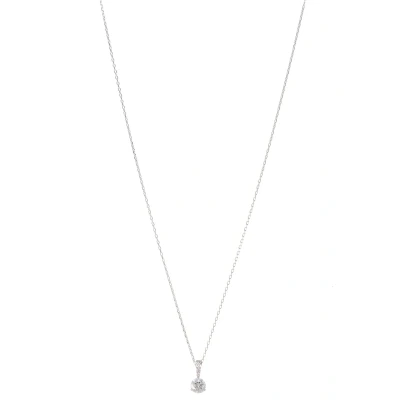 Afbeelding van Swarovski Solitaire Pendant Ketting, Dames, Maat: One Size, White