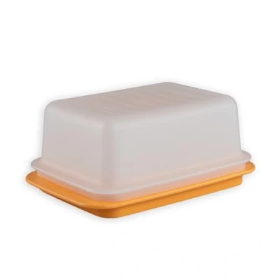 Afbeelding van Tupperware Botervloot Wit Oranje Boterdoosje Botervlootje