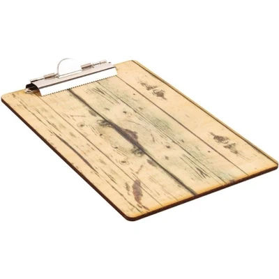 Afbeelding van Olympia menu klembord met hout effect A5