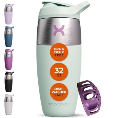 Afbeelding van Promixx Pursuit 950 ml shaker eenwandige eiwitshaker van superglad roestvrij staal, ml, zeegrasgroen