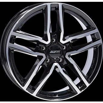 Afbeelding van ALUTEC 5 gat 18duim 112mm lichtmetalen Velg Ikenu zwart vooraan gepolijst IKE80843M13 1