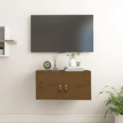 Afbeelding van Wandkast 60x30x30 cm massief grenenhout honingbruin
