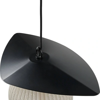Afbeelding van Gubi Satellite buiten hanglamp, 45x27 cm, zwart/crème wit