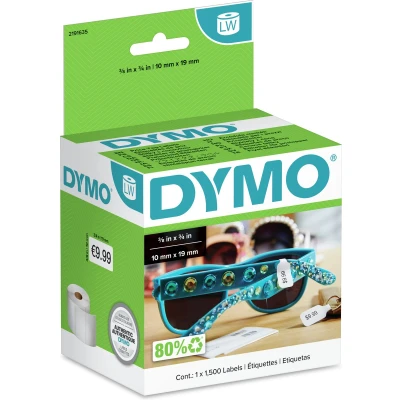 Afbeelding van Dymo Etikketen Labelwriter Ft 54 X 11 Mm, Juwelenprijslabels, Wit, 1.500 Etiketten Beletteringsetiketten