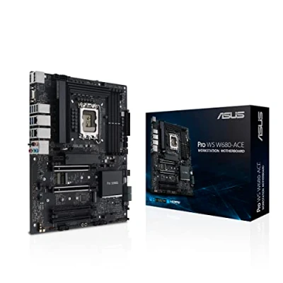 Image de ASUS Pro WS W680 ACE carte mère ATX Socket LGA1700 Chipset USB 3.2 Gen 1, 2, C Gen2, 2x2 2 x 2.5 Gigabit LAN graphique embarquée (unité centrale requise) audio HD (8 canaux)