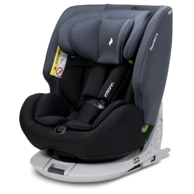 Afbeelding van Osann Four360 S autostoel i Size 360 Draaibaar Lengte kind 40 150 cm Leeftijd vanaf geboorte tot 12 jaar isofix top tehter bevestiging goede zijwaartse bescherming zwart, grijs