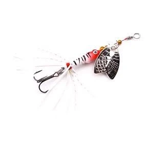 Image de Larva Mayfly Micro Spinner Redhead Treble hook Cuiller tournante