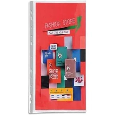 Afbeelding van Exacompta Ref. 56634E zak met 10 geperforeerde hoezen van polypropyleen, 140 micron, A4+, universele gaten, 11 formaat A4, max. capaciteit, kleurloos