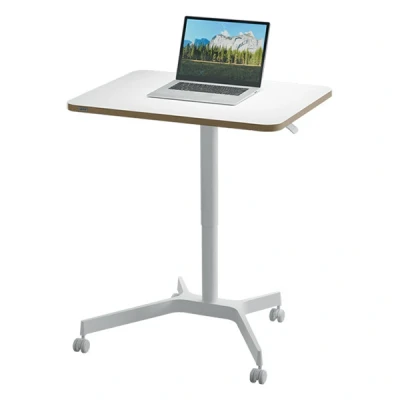 Image de Bureau 60 x 80cm réglable en hauteur Piètement blanc Leitz Ergo