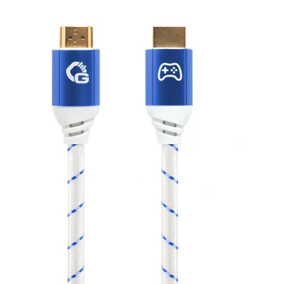 Afbeelding van OEHLBACH GAMING New Game Blue 2 meter HDMI 2.1b kabel gecertificeerd Ultra High Speed 8K @60Hz, eARC, ALLM, VRR, DSC compatibel met PS5, Xbox Series X/S, Nintendo Switch, PC wit 1 stuk