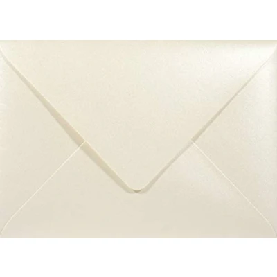 Afbeelding van Netuno 25 enveloppen parelmoer crème B6 125 x 175 mm 120 g Majestic Candelight Cream elegante decoratieve voor bruiloft verjaardag doop Kerstmis uitnodigingen briefkaarten wenskaarten
