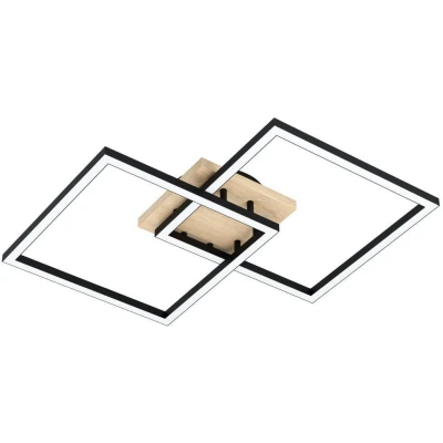 Afbeelding van EGLO Barbotto Hanglamp GU10 92,5 cm Zwart/Bruin Staal/Hout